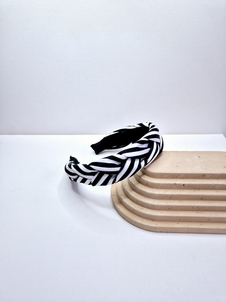 Dryžuotas lankelis plaukams 